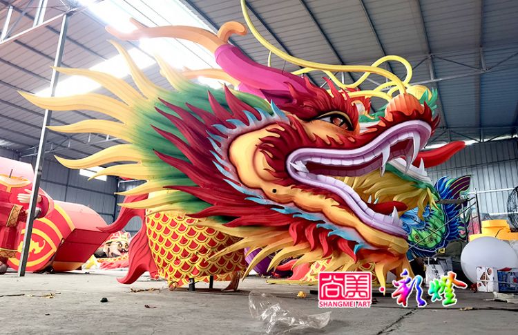 迎賓盤龍彩燈組合件