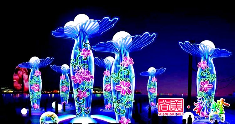 夏夜燈光璀璨，自貢燈會閃亮新疆伊犁