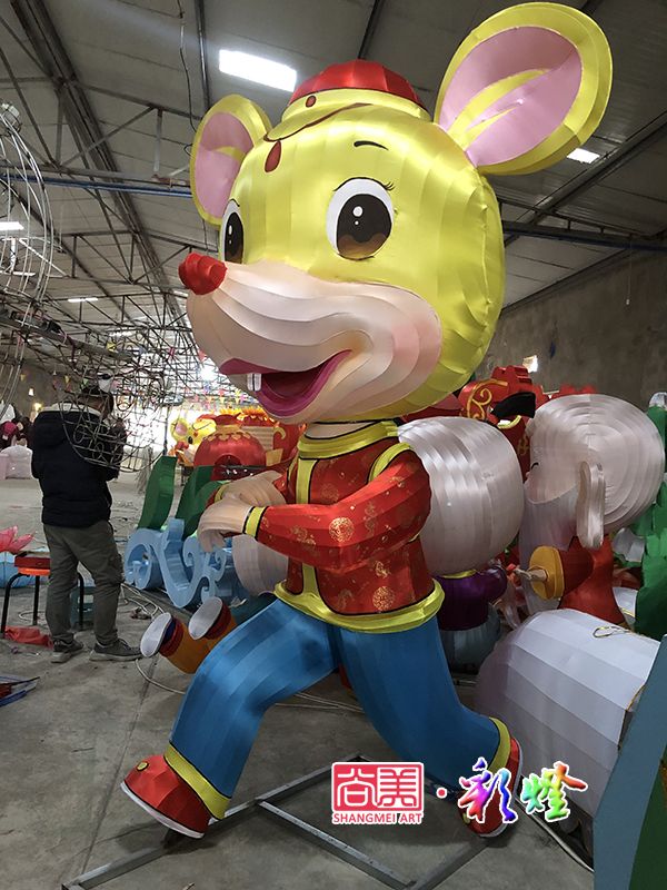 十二生肖立體鼠花燈