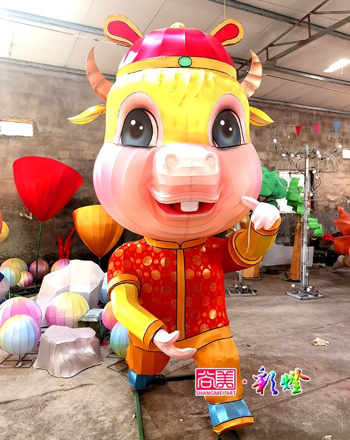 牛年卡通福娃彩燈_花燈