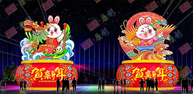 兔年花燈_龍鳳呈祥